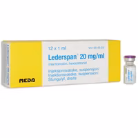 Lederspan, inj-vätska, suspension 20 mg/ml, 12 x 1 milliliter