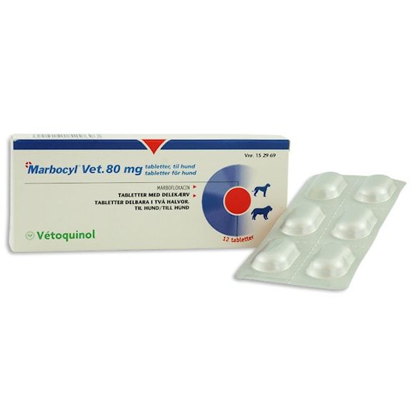 Marbocyl Vet., tablett 80 mg, 12 tablett(er)