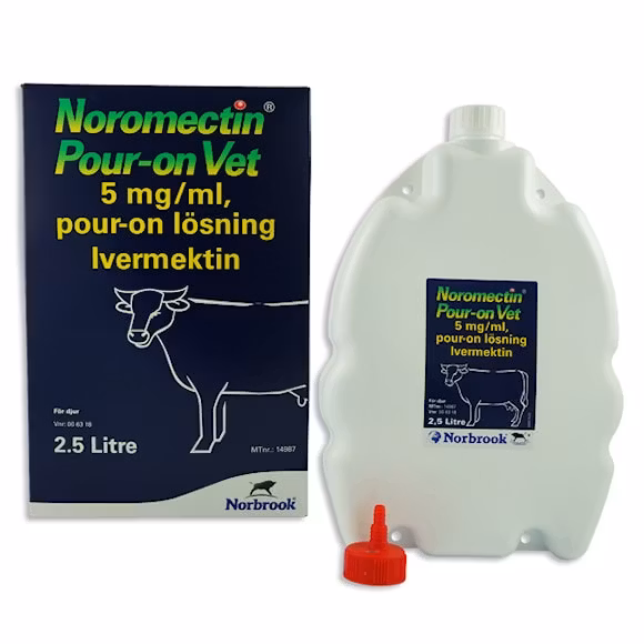 Noromectin Pour-on vet., pour-on, lösning 5 mg/ml, 2500 milliliter