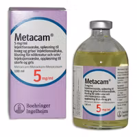 Metacam för nötkreatur och svin, inj-vätska, lösning 5 mg/ml, 100 milliliter