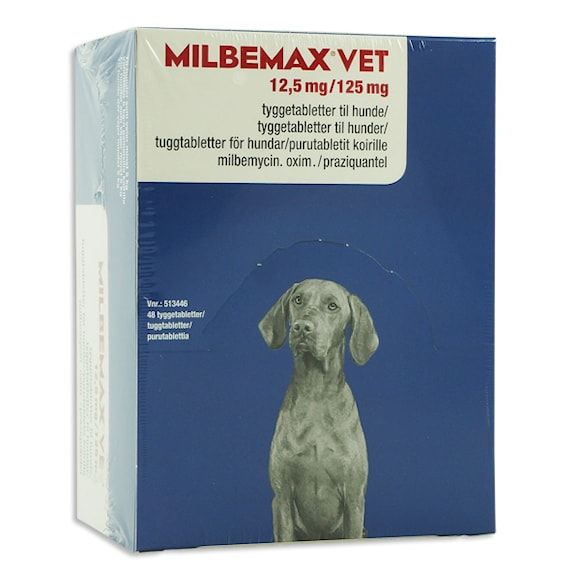 Milbemax vet. 12,5 mg/125 mg 48 styck Tuggtablett