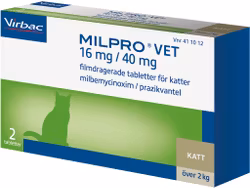 Milpro vet, filmdragerad tablett 16 mg/40 mg, 2 tablett(er)