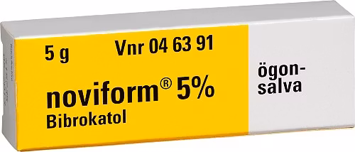 Noviform, ögonsalva 5 %, 5 gram