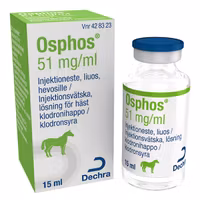 Osphos, inj-vätska, lösning 51 mg/ml, 15 milliliter