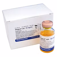 Plegicil vet., inj-vätska, lösning 10 mg/ml, 6 x 20 milliliter