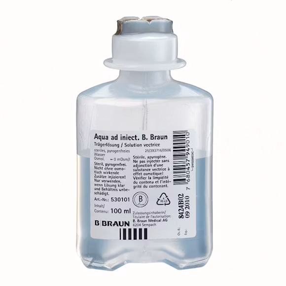 Sterilt vatten Braun, spädningsvätska för parenteral användning, 20 x 100 milliliter