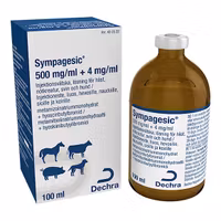 Sympagesic, inj-vätska, lösning 500 mg/ml + 4 mg/ml, 100 milliliter
