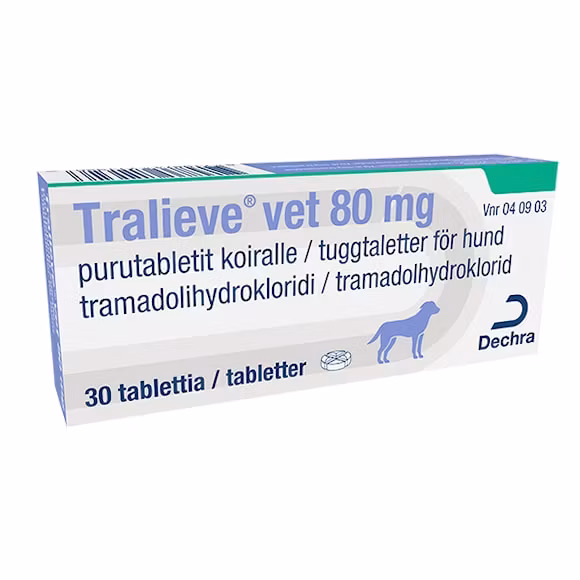 Tralieve vet 80 mg 30 st tuggtabletter