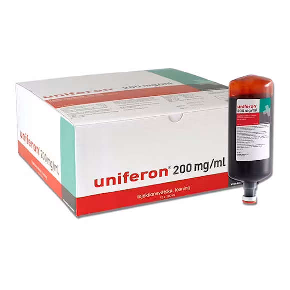 Uniferon 200 mg fe3+/ml 10 x 100 milliliter Injektionsvätska, lösning