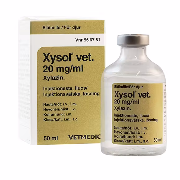 Xysol vet., inj-vätska, lösning 20 mg/ml, 50 milliliter