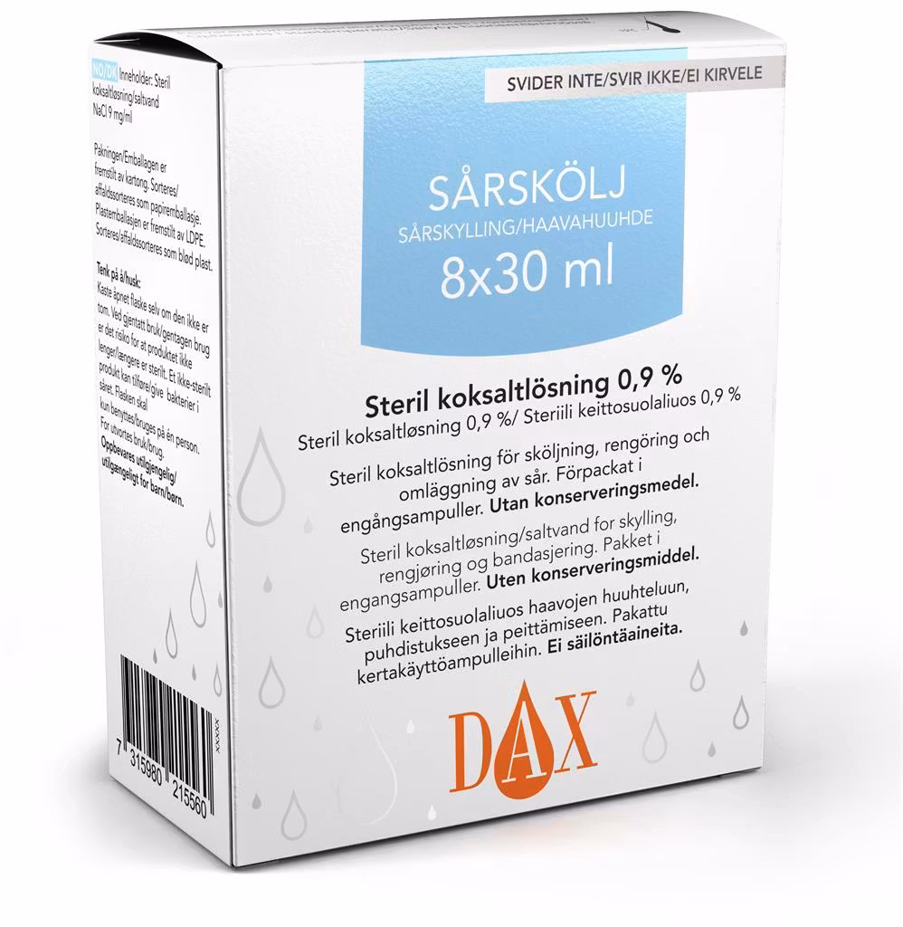 Dax Sårskölj, 8 x 30 ml