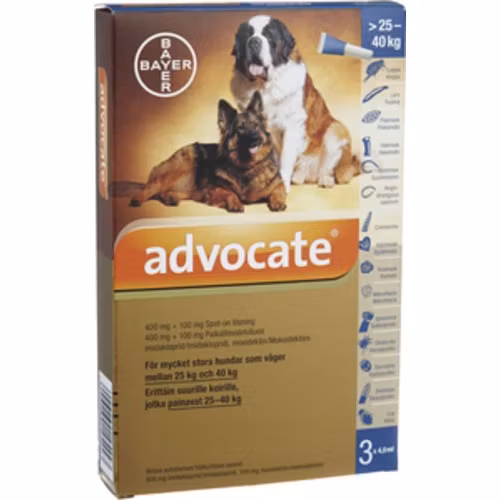 Advocate för mycket stora hundar 400 mg/100 mg 3 x 4 milliliter Spot-on, lösning