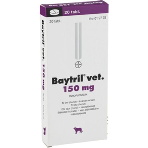 Baytril vet. 150 mg 20 styck Tablett