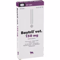 Baytril vet. 150 mg 20 styck Tablett