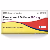 Paracetamol Orifarm 500 mg 20 tablett(er) Filmdragerad tablett