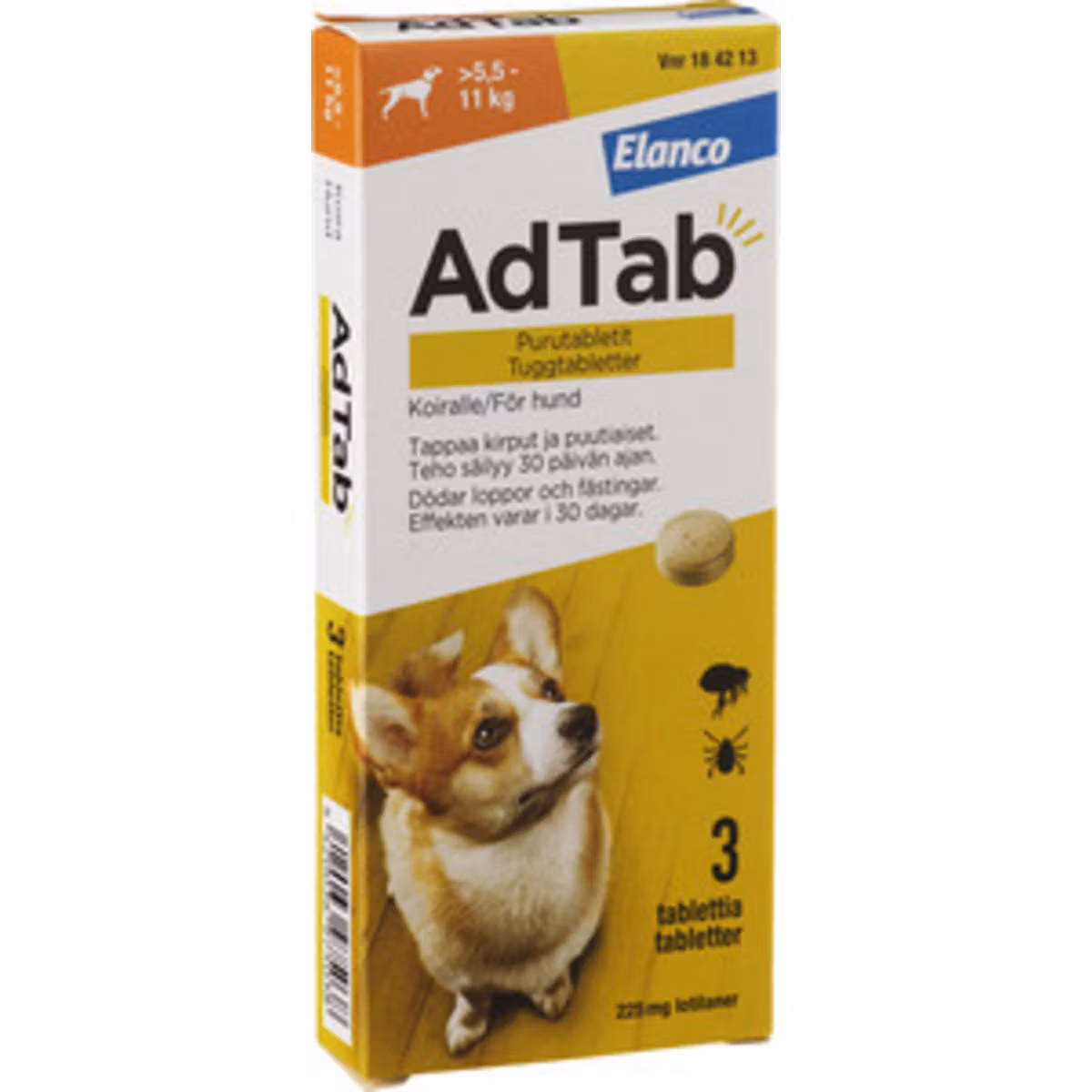 AdTab 225 mg 3 tablett(er) Tuggtablett