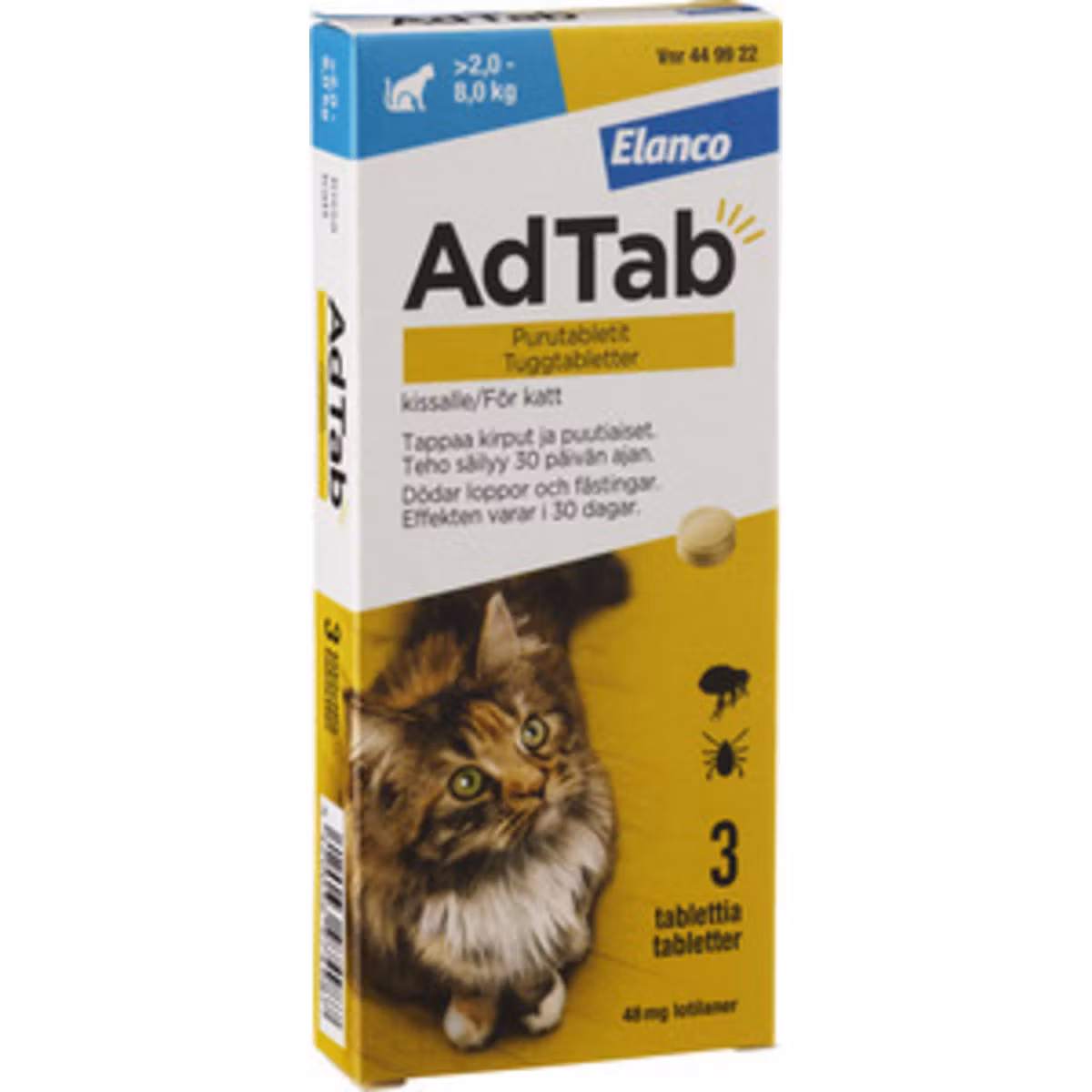 ADTAB 48 MG TABLETT FÖR KATT 3ST