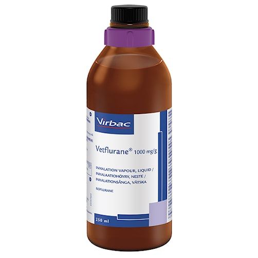 Vetflurane 1000 mg/g 250 milliliter Inhalationsånga, vätska