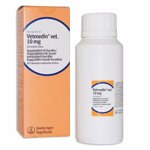 Vetmedin vet. 10 mg 10 x 10 tablett(er) Tuggtablett