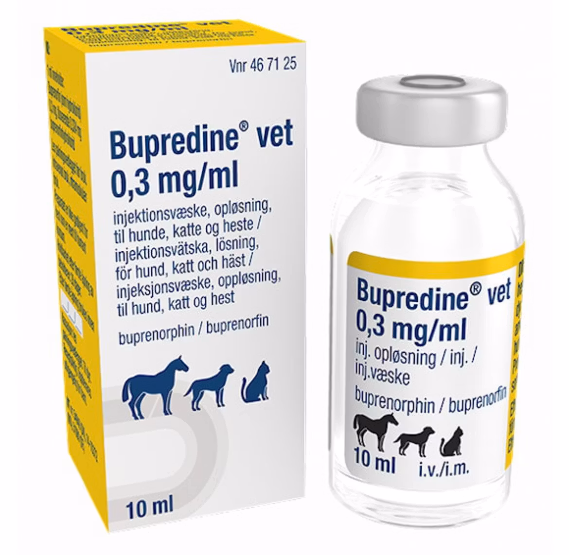Bupredine vet 0,3 mg/ml 10 milliliter Injektionsvätska, lösning