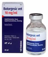 Butorgesic Vet 10 mg/ml 5 x 10 milliliter Injektionsvätska, lösning