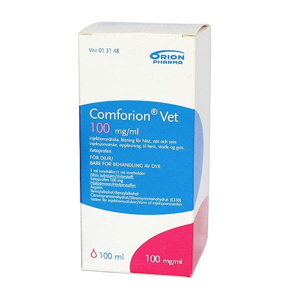 Comforion vet. 100 mg/ml 10 x 100 milliliter Injektionsvätska, lösning