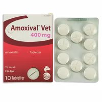 Amoxival vet 400 mg 10 tablett(er) Tablett