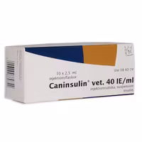 Caninsulin vet. 40 IE/ml 10 x 2,5 milliliter Injektionsvätska, suspension