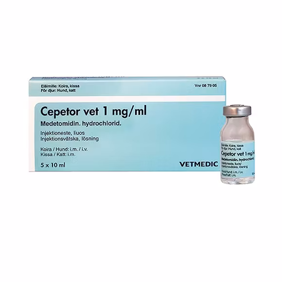 Cepetor vet. 1 mg/ml 5 x 10 milliliter Injektionsvätska, lösning