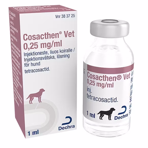 Cosacthen vet 0,25 mg/ml 1 milliliter Injektionsvätska, lösning