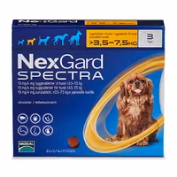 NEXGARD SPECTRA för hund >3,5-7,5 kg 19 mg/4 mg 3 tablett(er) Tuggtablett