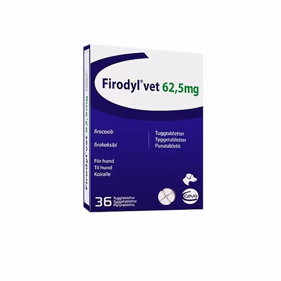 Firodyl vet 62,5 mg 3 x 12 tablett(er) Tuggtablett
