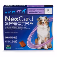 NEXGARD SPECTRA för hund >15-30 kg 75 mg/15 mg 3 tablett(er) Tuggtablett