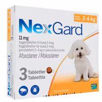 NEXGARD för hund 2-4 kg 11,3 mg 3 tablett(er) Tuggtablett