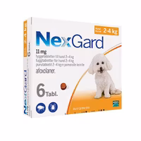 NEXGARD för hund 2-4 kg 11,3 mg 6 tablett(er) Tuggtablett