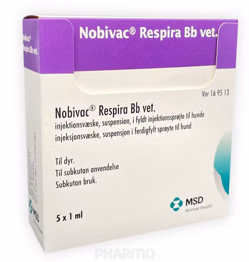 Nobivac Respira Bb vet. 5 x 1 dos(er) Injektionsvätska, suspension, förfylld spruta
