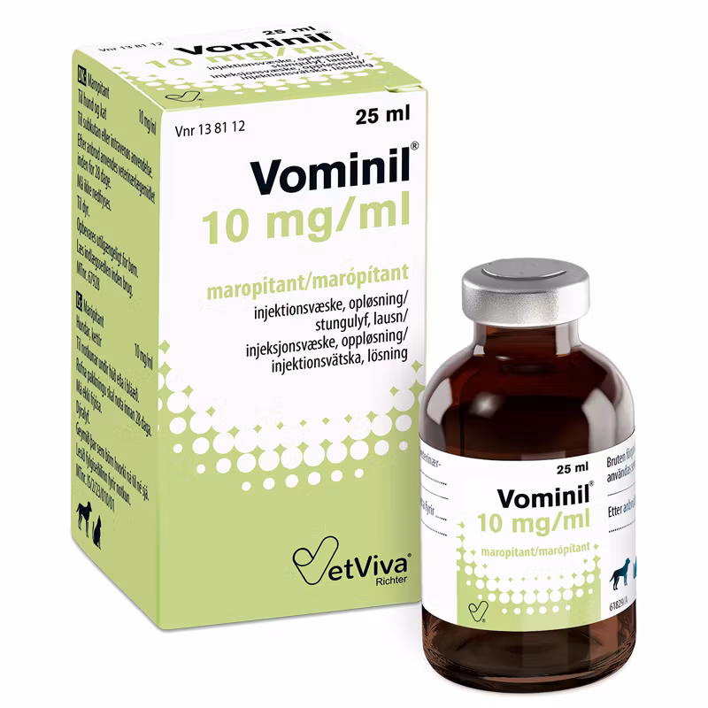 Vominil 10 mg/ml 25 milliliter Injektionsvätska, lösning