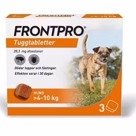 Frontpro 28,3 mg tuggtabletter för hund 4-10 kg 3 st