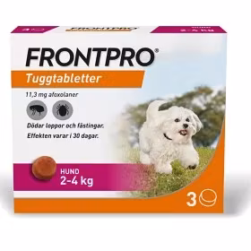 Frontpro 11,3 mg tuggtabletter för hund 2-4 kg 3 st