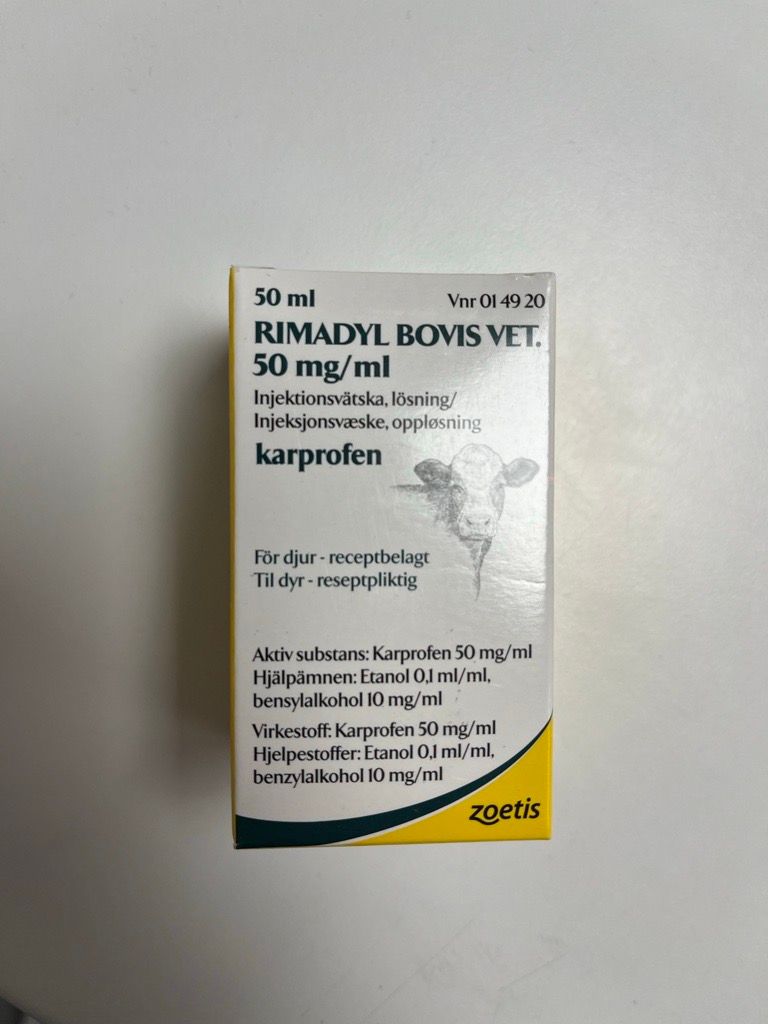 Rimadyl Bovis vet. 50 mg/ml 50 milliliter Injektionsvätska, lösning