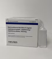 Natriumklorid Noridem 9 mg/ml 20 x 20 milliliter Injektionsvätska, lösning