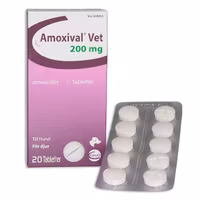 Amoxival vet, tablett 200 mg, 2 x 10 tablett(er)