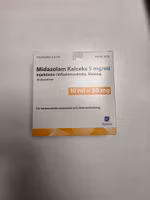 Midazolam Kalceks 5 mg/ml 10 x 10 milliliter Injektions-/infusionsvätska