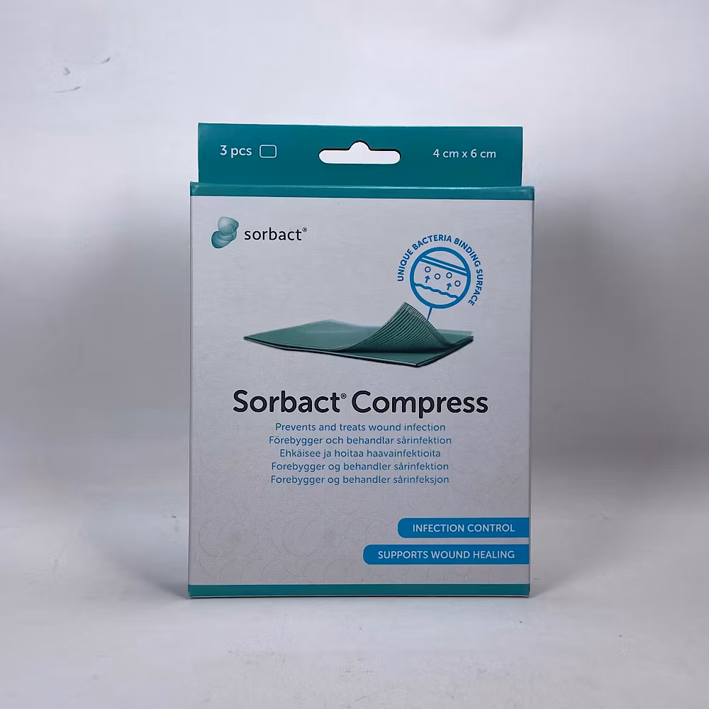 SORBACT COMPRESS 4X6CM 3ST