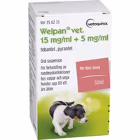 Welpan vet. 5 mg/ml+15 mg/ml 50 milliliter Oral suspension