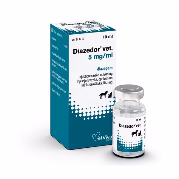 Diazedor vet. 5 mg/ml 10 milliliter Injektionsvätska, lösning