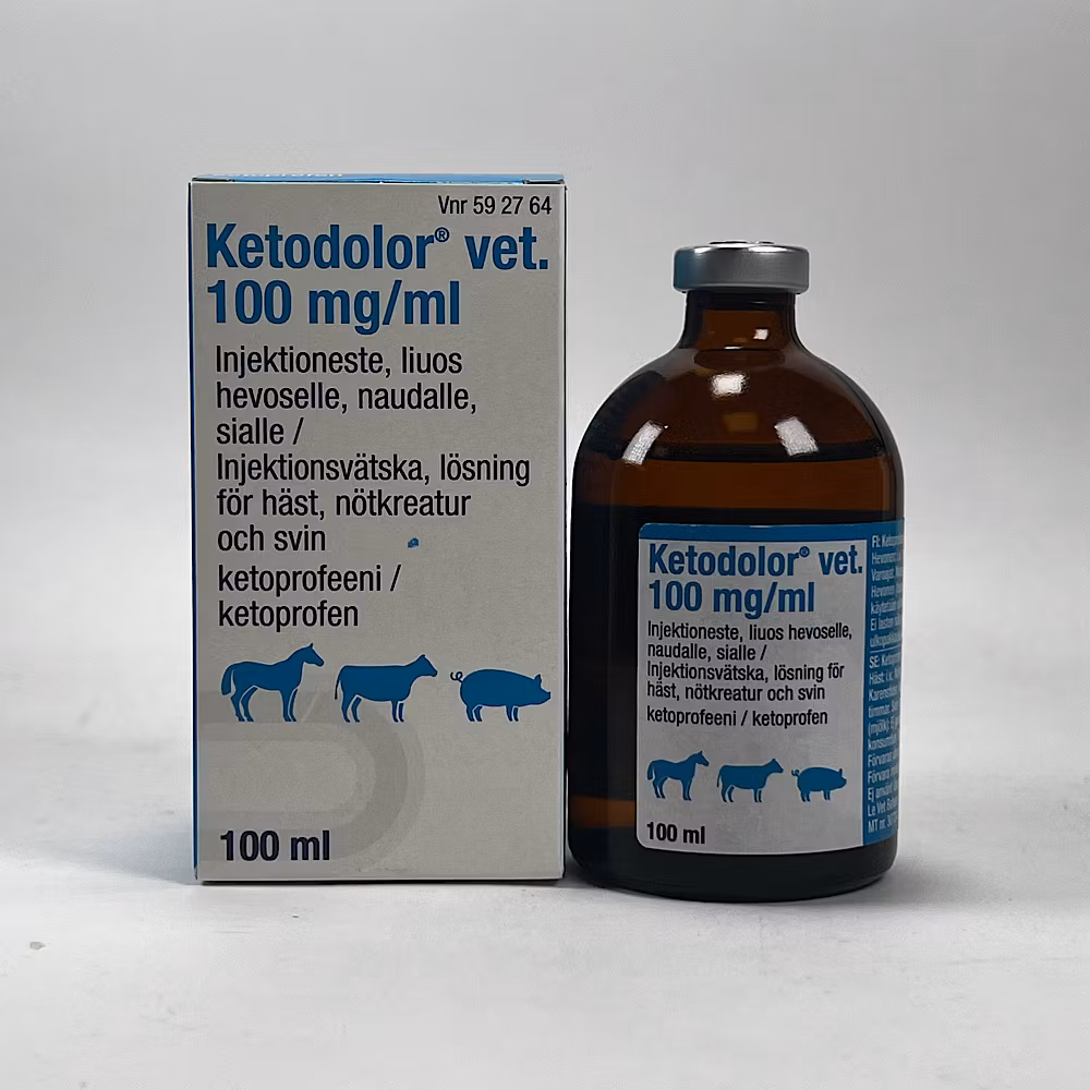 Ketodolor vet, inj-vätska, lösning 100 mg/ml, 100 milliliter