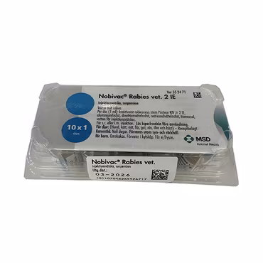 Nobivac Rabies vet. 2 IE 10 x 1 dos(er) Injektionsvätska, suspension