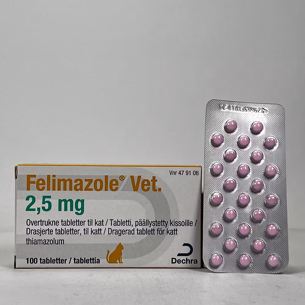 Felimazole Vet. 2,5 mg 100 styck Dragerad tablett