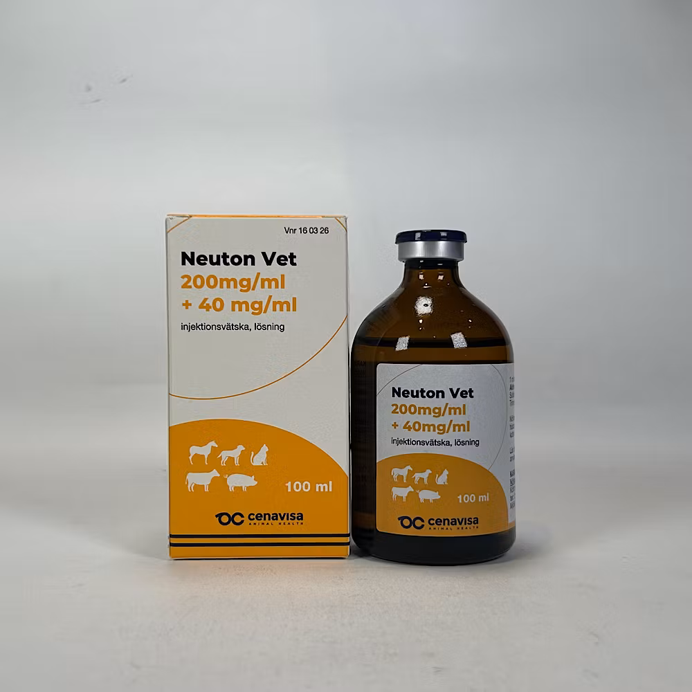 Neuton Vet 200 mg/ml + 40 mg/ml 10 x 100 milliliter Injektionsvätska, lösning